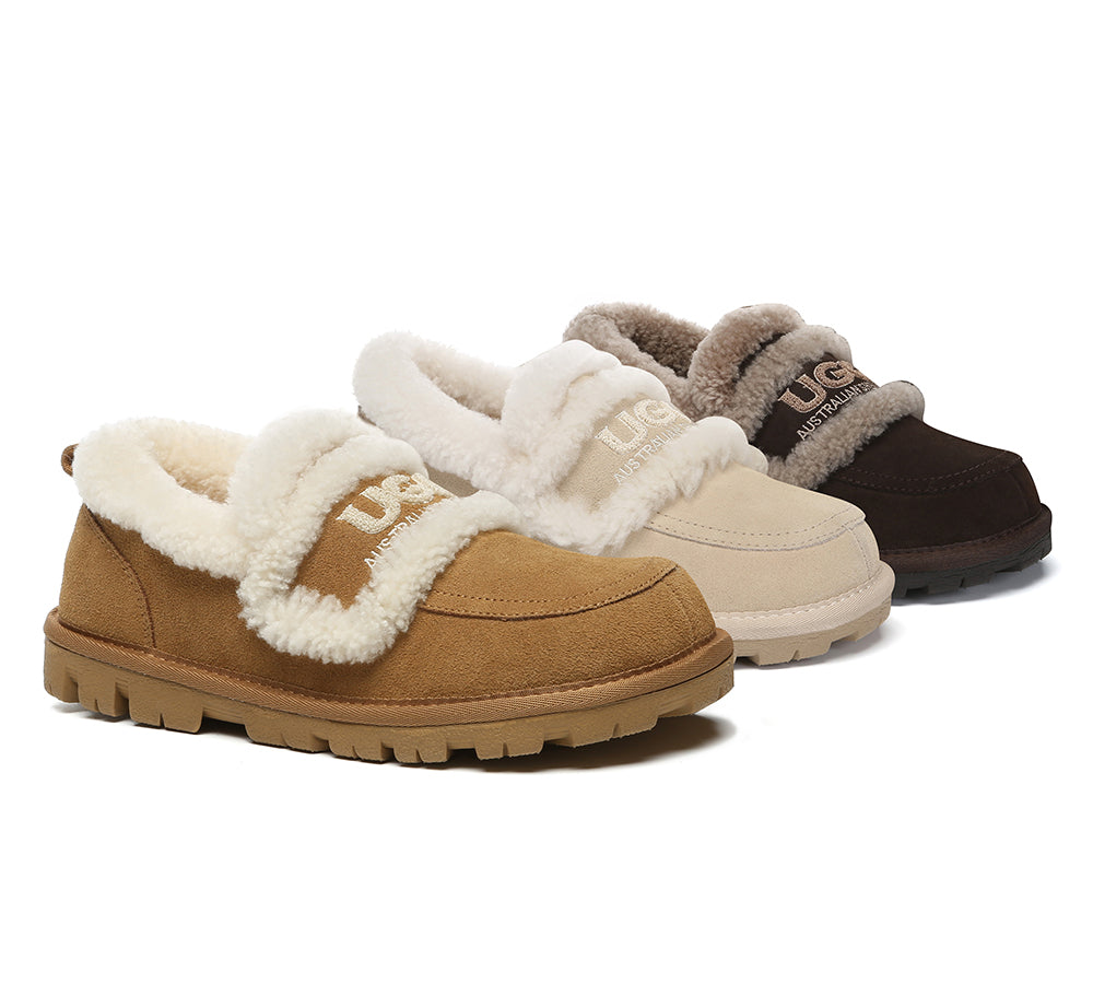 AUSTRALIAN SHEPHERD® UGG Slippers Women Sheepskin Wool Ankle Rilee