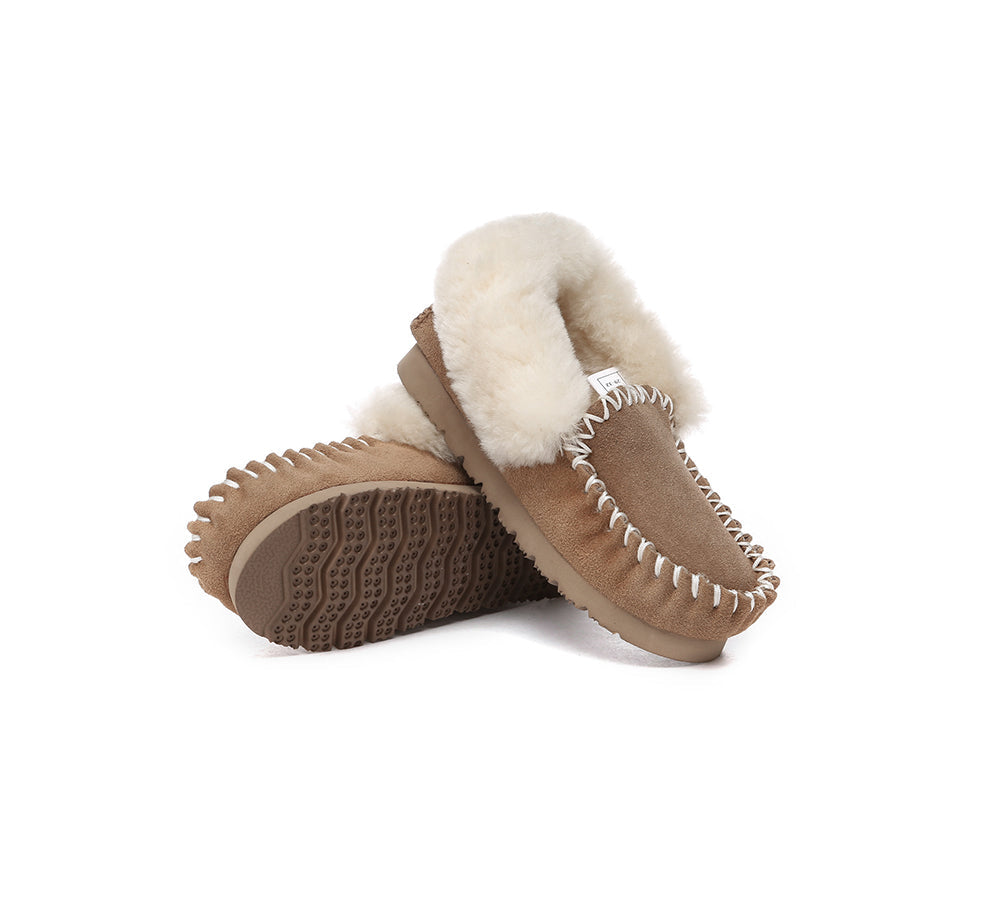 Kids Sheepskin Wool Ankle Slippers Popo Moccasin – Australian