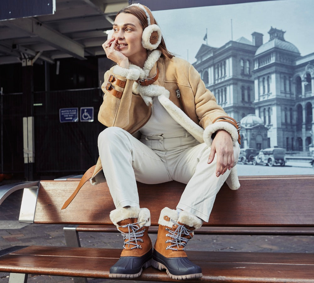 Lace Up Chunky Snow Boots Natalia – Australian Shepherd UGG Store