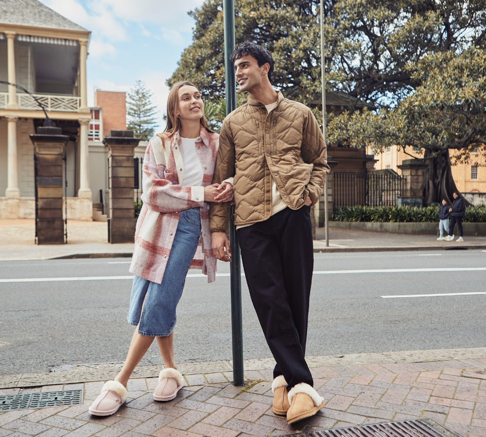 UGG Unisex Muffin Scuff Slippers #15564 Genuine Sheepskin Lining