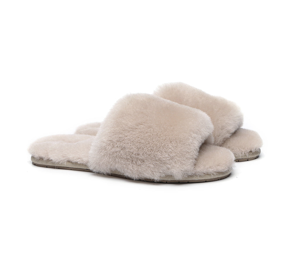 Fluffy grey store slides