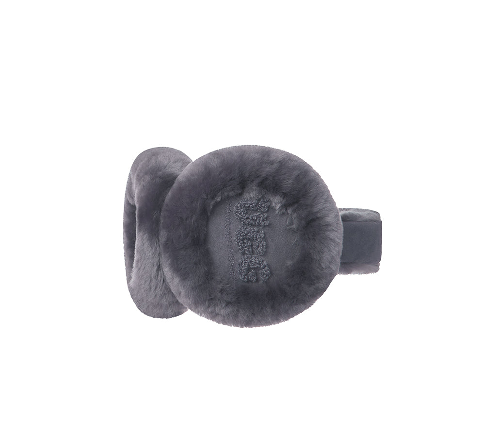 【UGG 】AUSTRALIAN SHEPHERD 耳あて グレー AUSTRALIAN SHEPHERD® UGG Kids Sheepskin Wool Cloud Earmuff