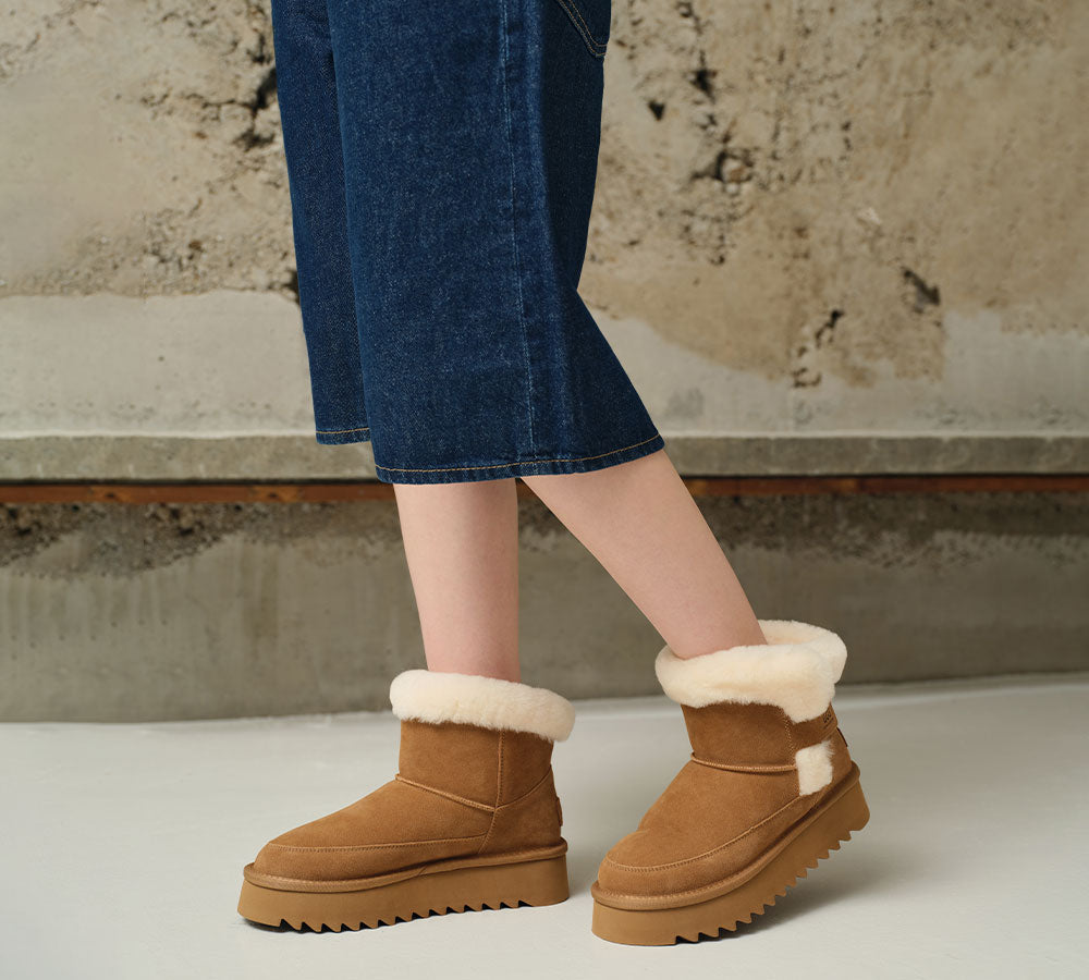 AUSTRALIAN SHEPHERD® UGG Boots Sheepskin Wool Shearling Platform