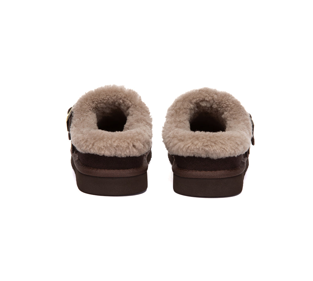 AUSTRALIAN SHEPHERD® UGG Slippers Sheepskin Wool Adjustable Strap