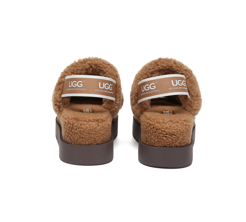 UGG AUSTRALIAN SHEPHERD ファーサンダル AUSTRALIAN SHEPHERD® UGG Women Double Strap Slingback Platform