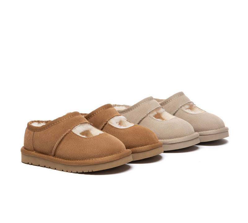 AUSTRALIAN SHEPHERD® UGG Slippers Kids Sheepskin Wool Ankle Platform Carmella UGG AUSTRALIAN SHEPHERD