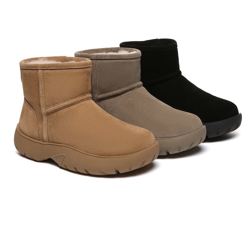 Sheepskin Wool Ankle Chunky Mini Classic Boots Salma