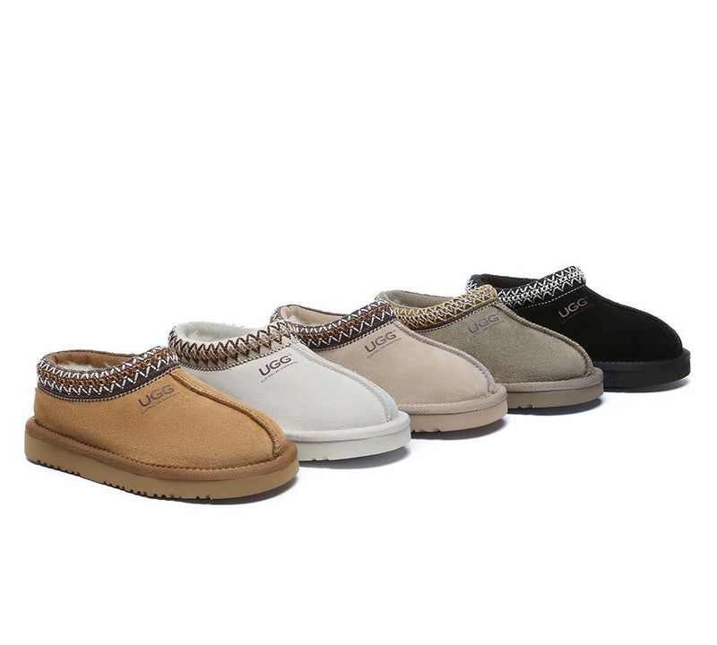 UGG Slippers - AUSTRALIAN SHEPHERD® UGG Kids Sheepskin Wool Ankle Tazzy Slippers Hippie