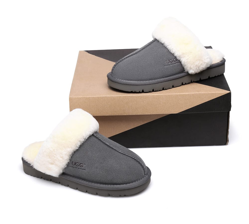 UGG Unisex Muffin Scuff Slippers #15564 Genuine Sheepskin Lining