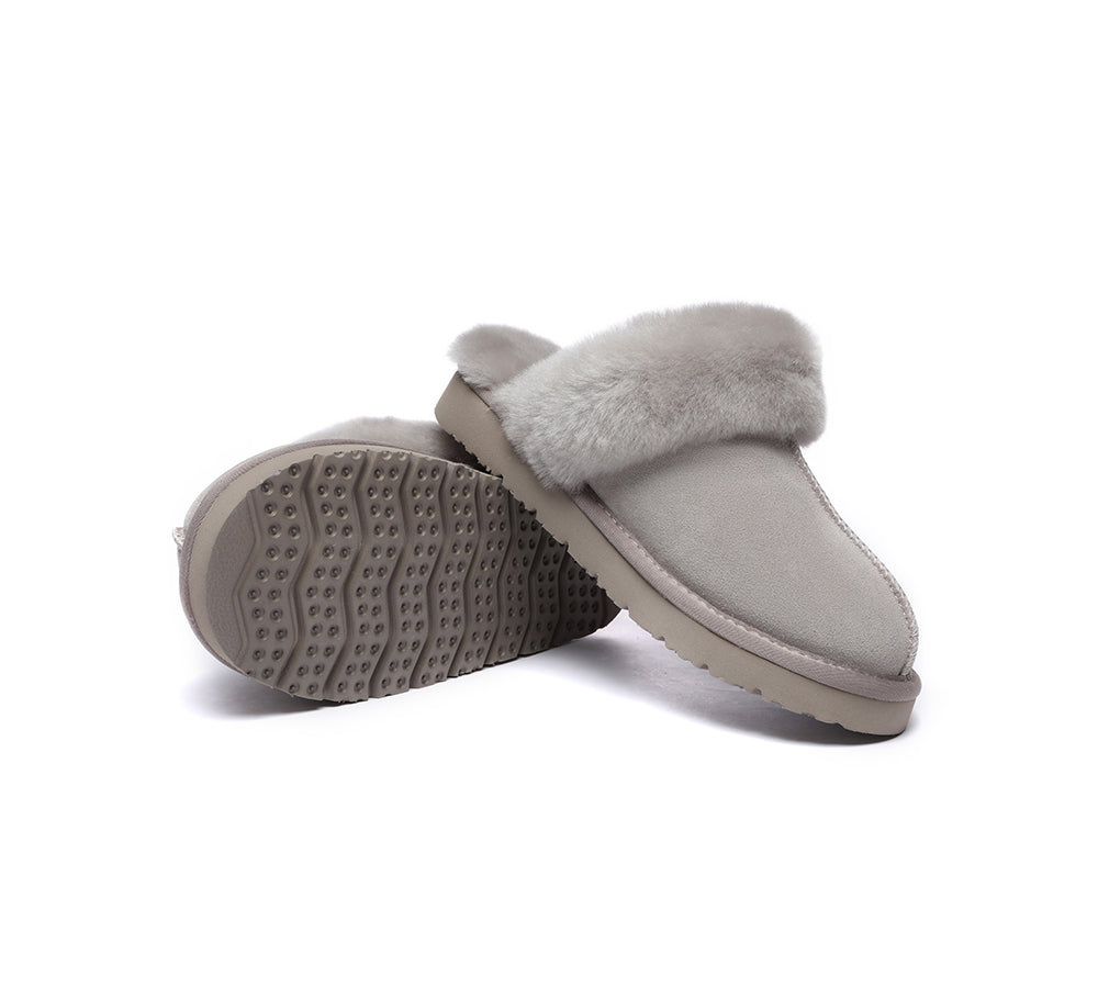 Womens ugg slippers grey discount