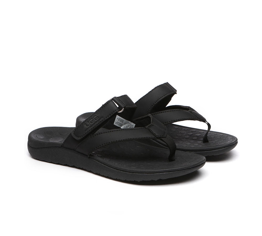 Leather thongs with top arch support