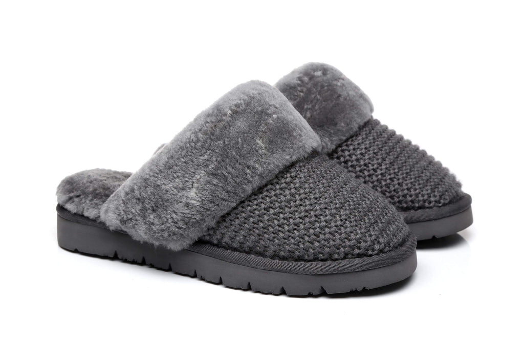 Ladies grey ugg slippers clearance