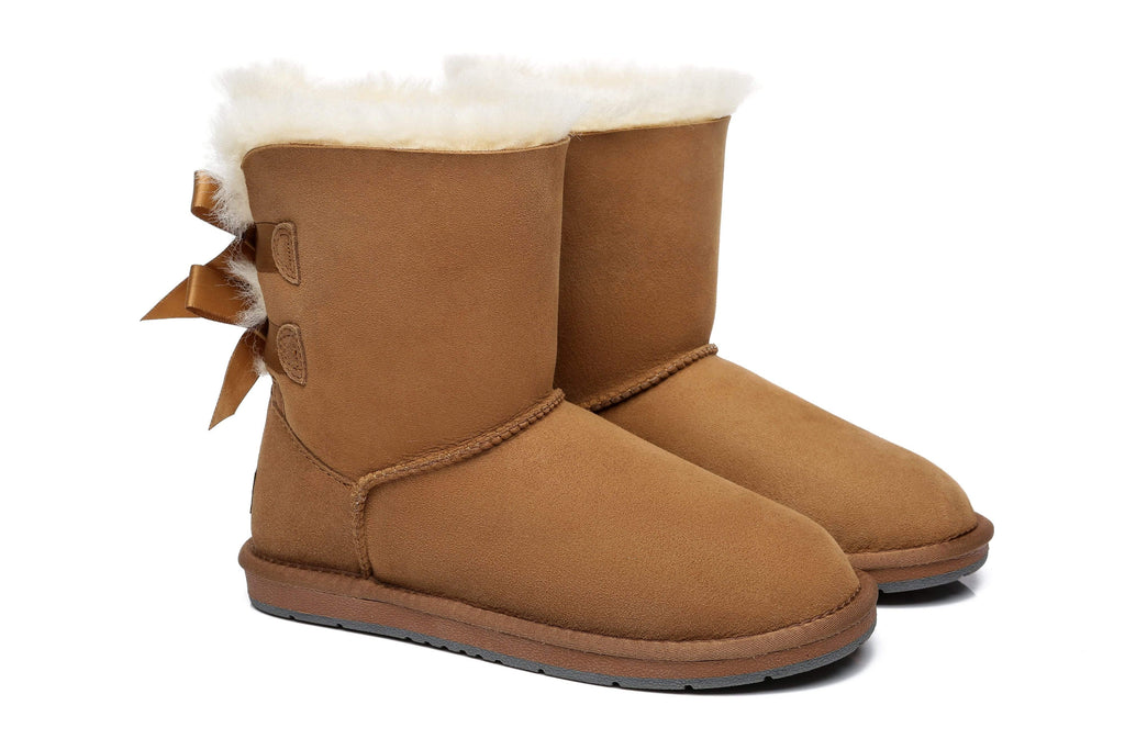 Uggs with bows sales on the back