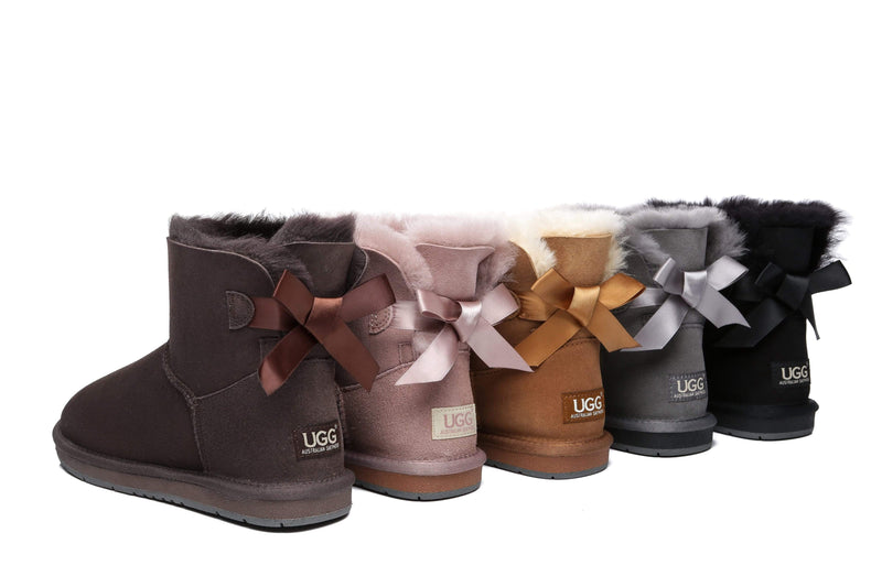 UGG Boots - AS Women Single Back Bow Mini Ugg Boots