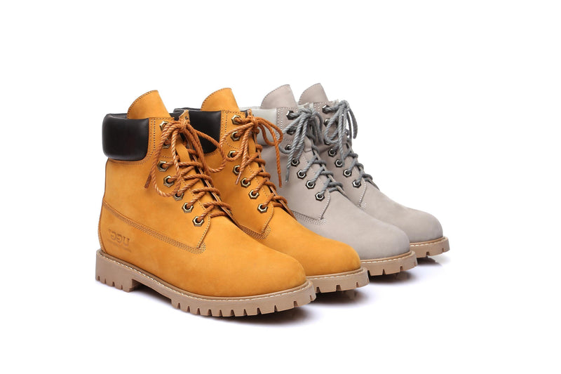 UGG Boots - UGG As*Noah Unisex Nu-buck Leather Boots Formal Work Causal Lace-up Shoes, Sheepskin Lining (2131715031098)