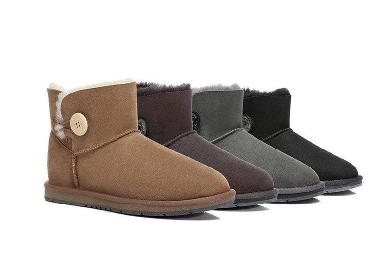 UGG Boots Australia Premium Double Face Sheepskin Mini Button,Water Resistant #15702 (7188435015)